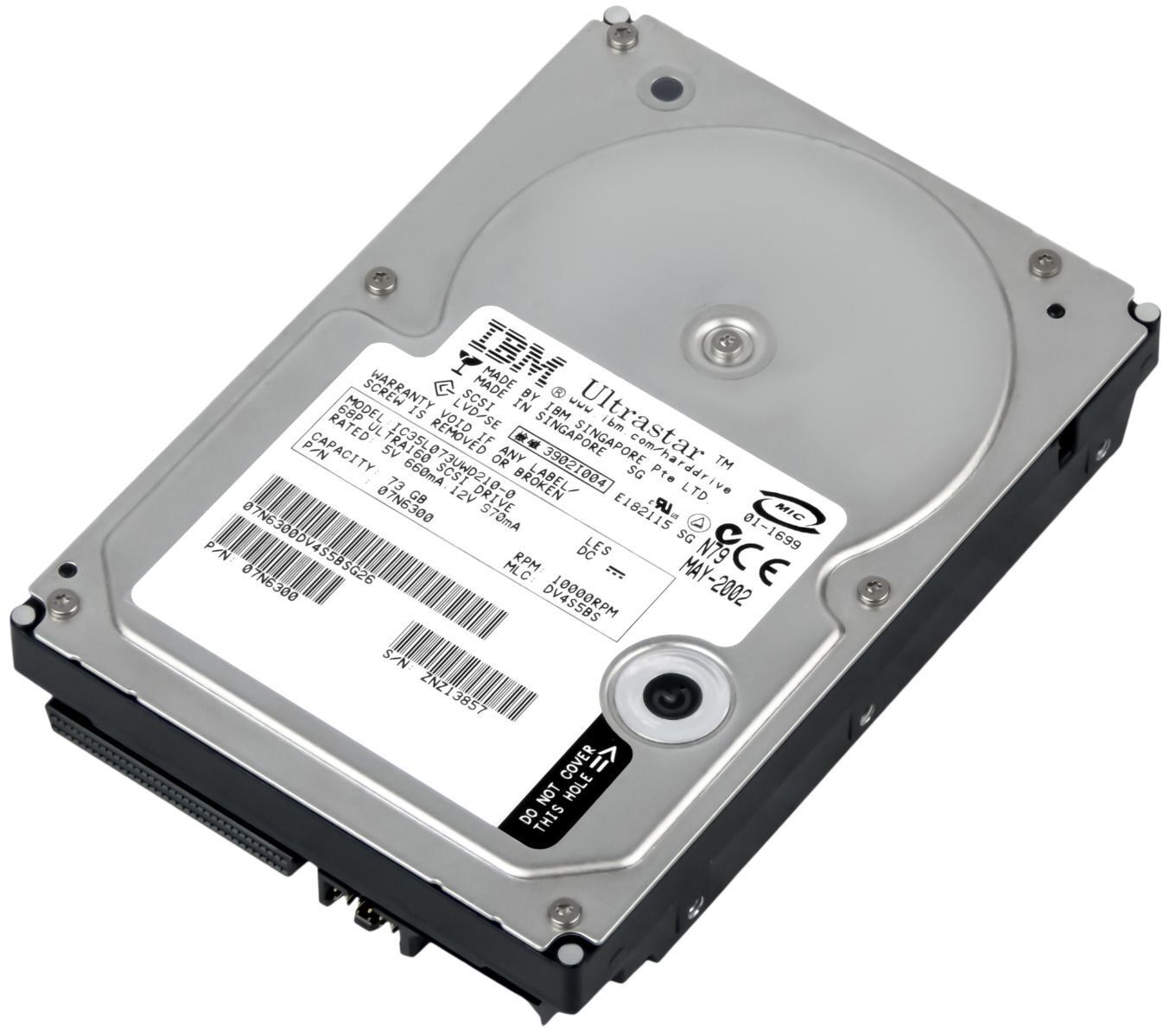 3年保証 Hard Drive IBM 07 N 6300 73 GB 10 K 4 MB SCSI U 160 68 pin 0