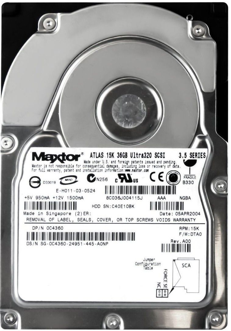 3年保証 Hard Drive Dell 0 C 4360 36 GB 8 MB SCSI U 320 036 J 3 5