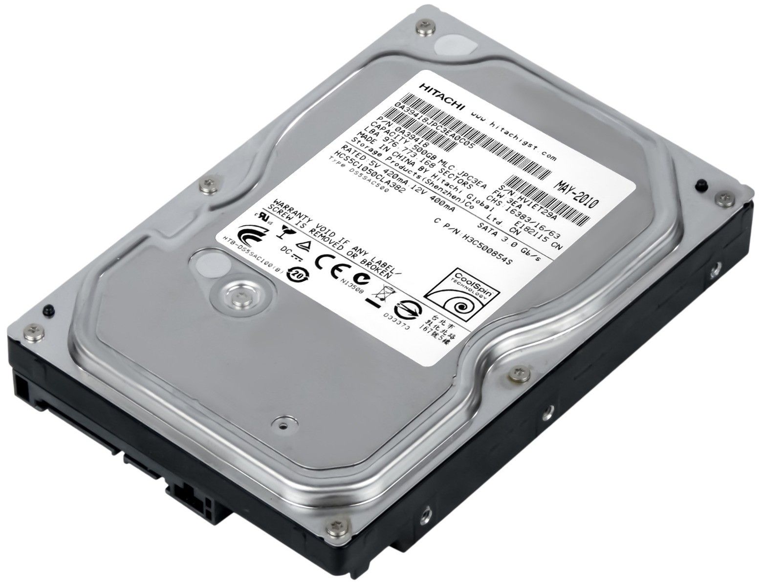 3年保証 Hitachi CinemaStar 5 K 1000 500 GB 7 8 MB SATA II 3