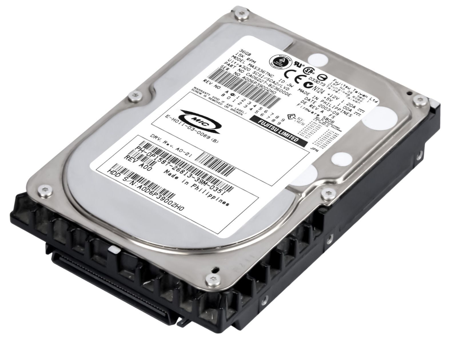 3年保証 Hard Drive Dell 0 P 1587 36 GB 15 K 8 MB SCSI U 320 80-Pin 3.5