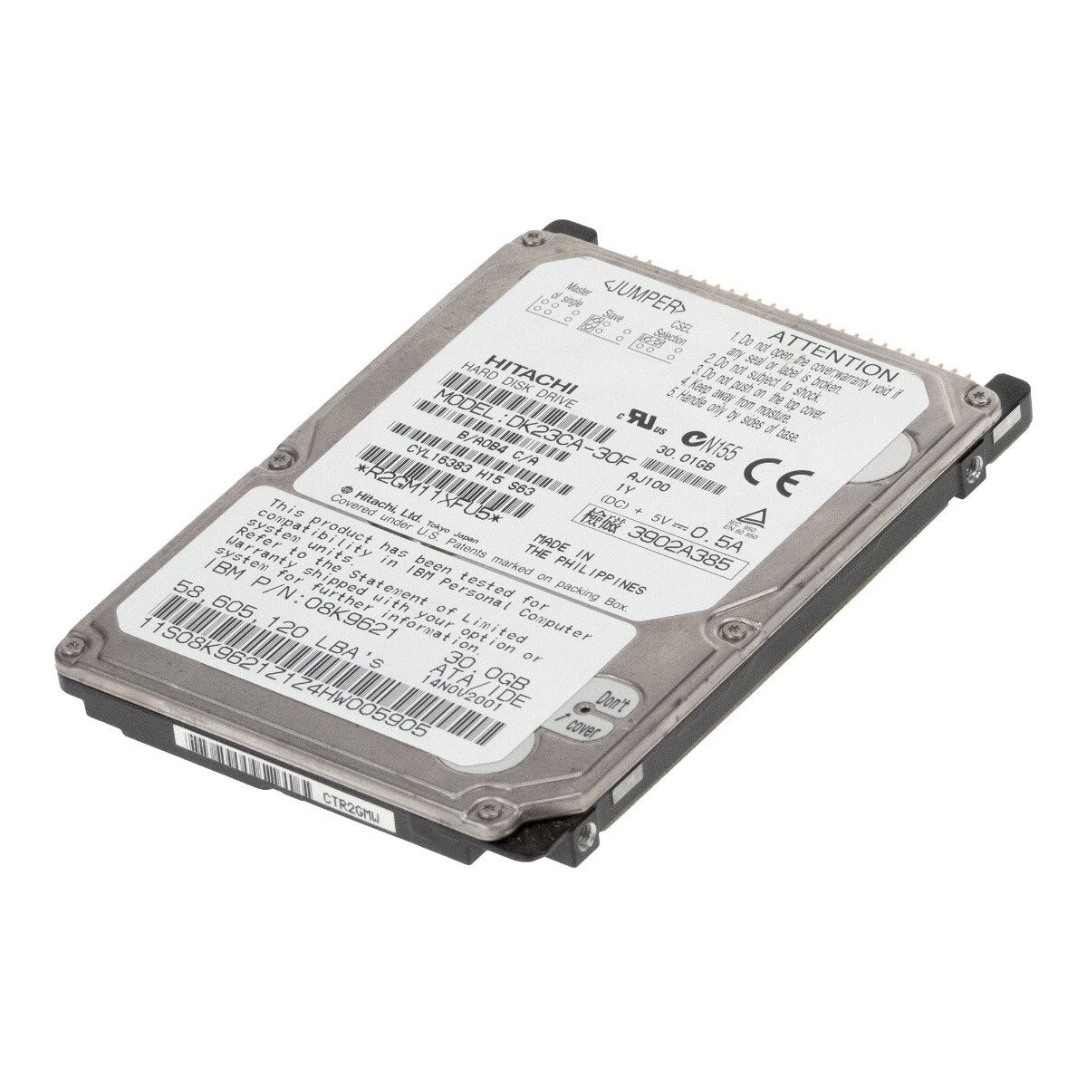 3年保証 Hard Drive IBM 08 K 9621 DK 23 CA 30 F GB 4 2 MB ATA 5