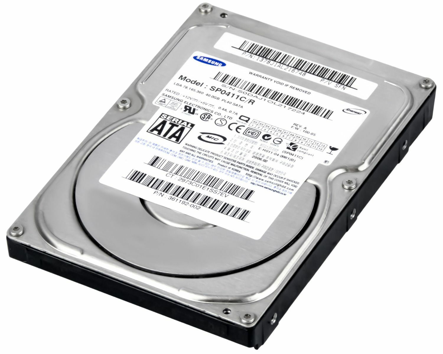 3年保証 Hard Drive Samsung Spinpoint PL 40 Sp 0411 c R GB 7200 U Min 2 MB SATA 3