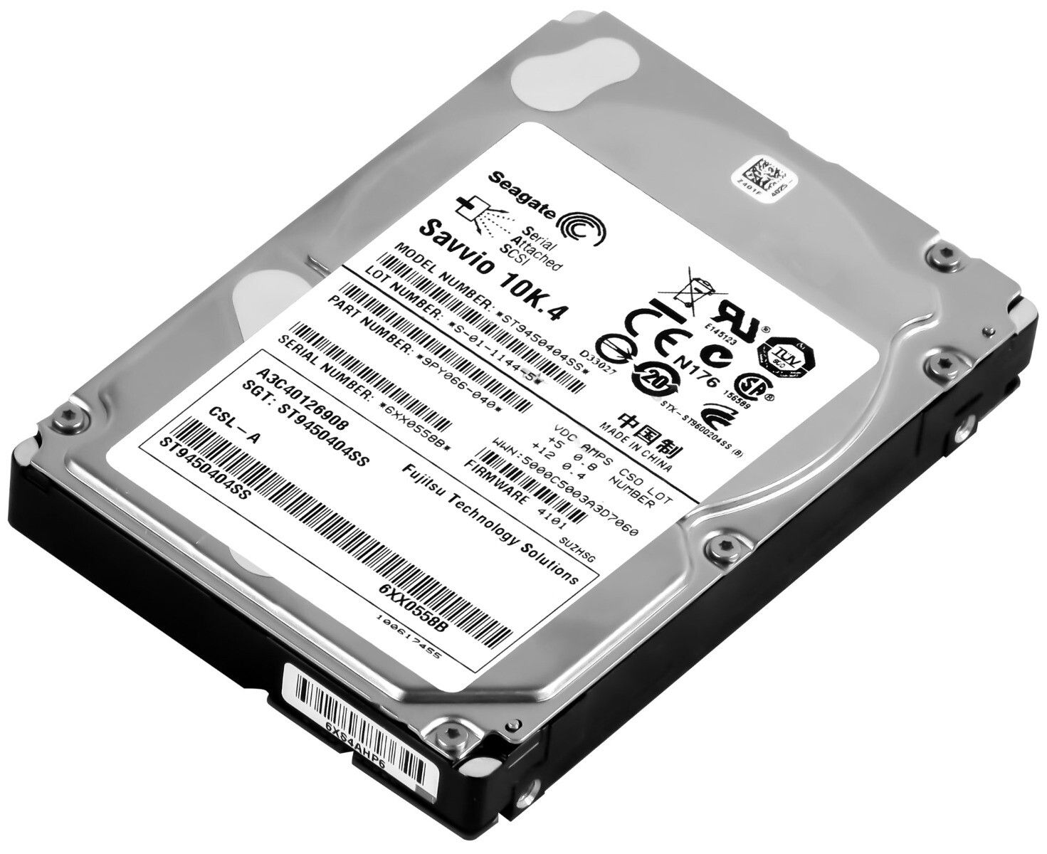 3年保証 Hard Drive Fujitsu 450 GB 10 K 16 MB SAS-2 2.5