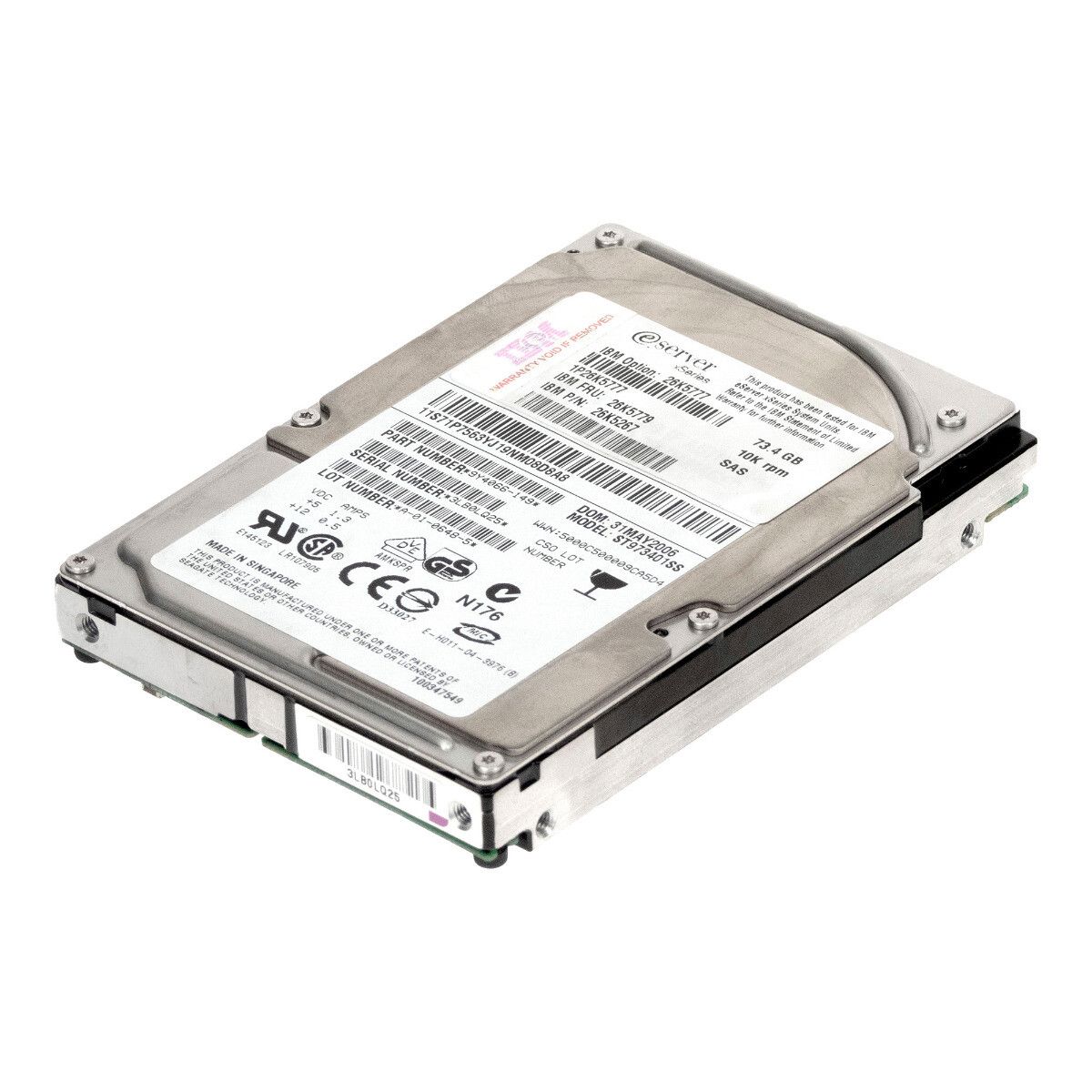 3年保証 IBM Hard Drive 26 K 5779 5267 73 GB 10 8 MB SAS 2.5