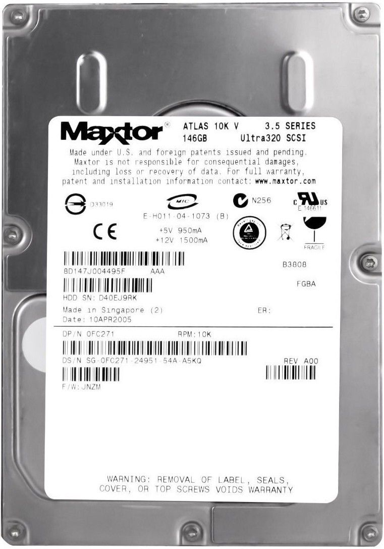 3年保証 Hard Drive Dell 0 FC 271 8 D 147 J GB 10000 U Min MB SCSI 80-pin