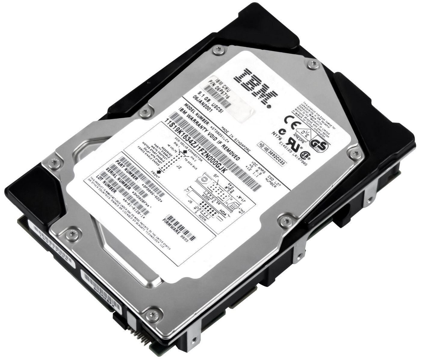 3年保証 Hard Drive IBM 06 P 5716 9 1 GB 15 K 4 MB SCSI U 160 3 5