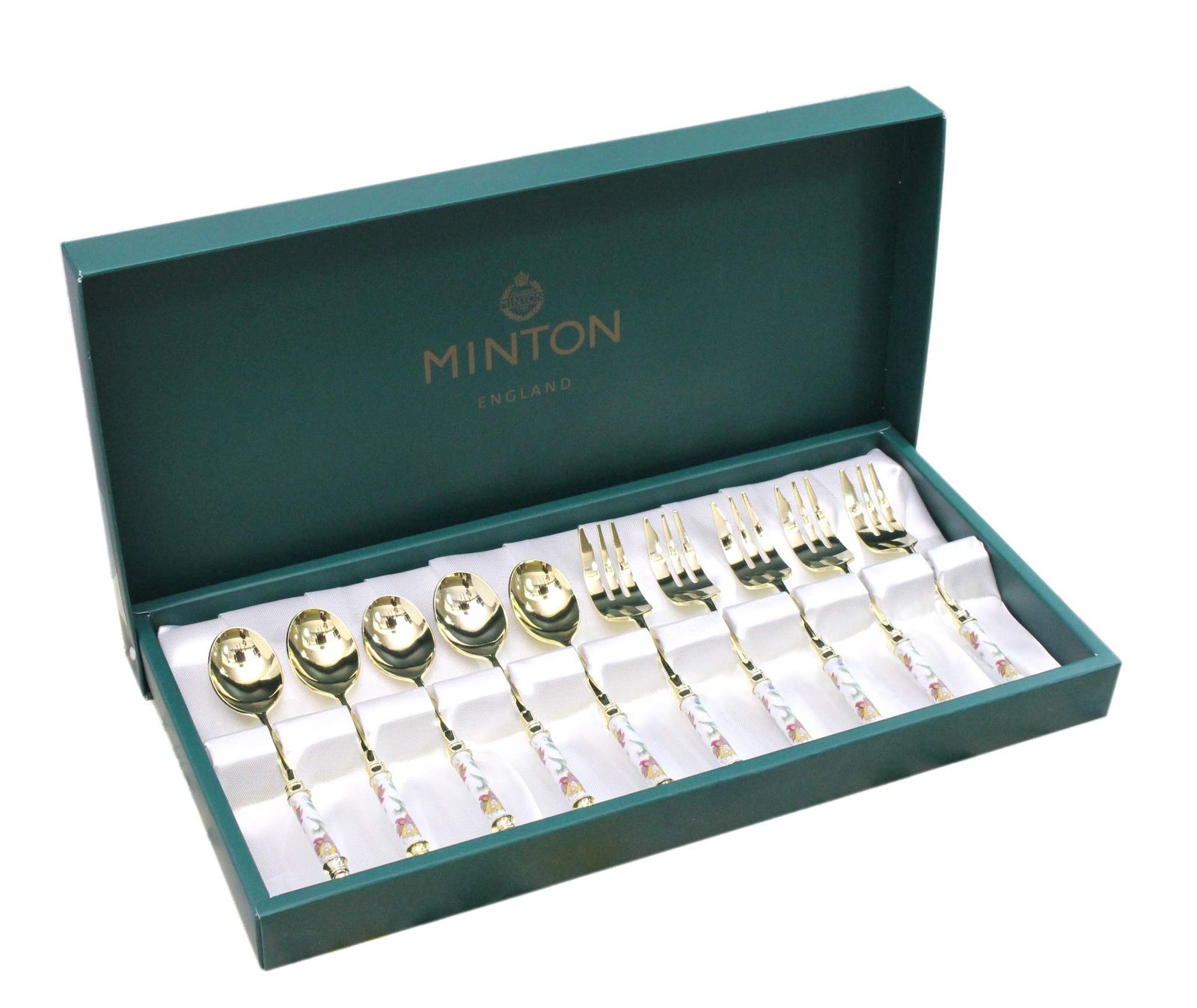 Hall(ハドンホール)ティースプーン&ケーキフォーク 10本セット Haddon