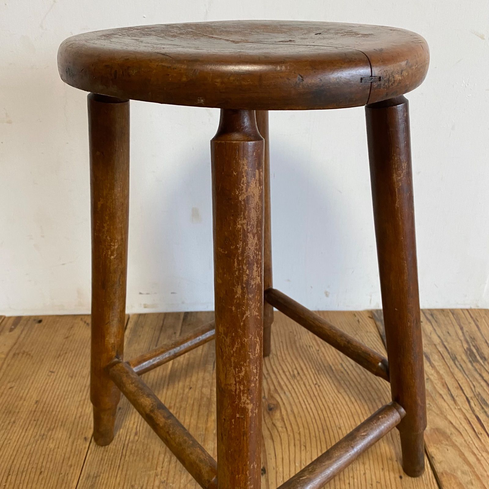 アンティーク 木製 丸スツール 古家具 花台 チェア 椅子 y370 - メルカリ