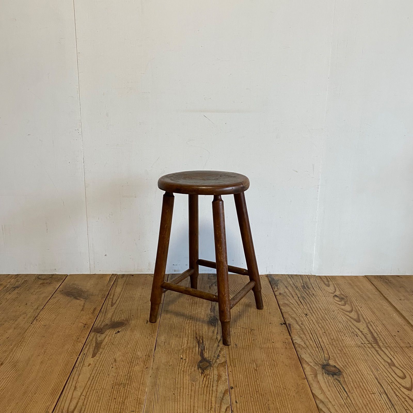 アンティーク 木製 丸スツール 古家具 花台 チェア 椅子 y370 - メルカリ
