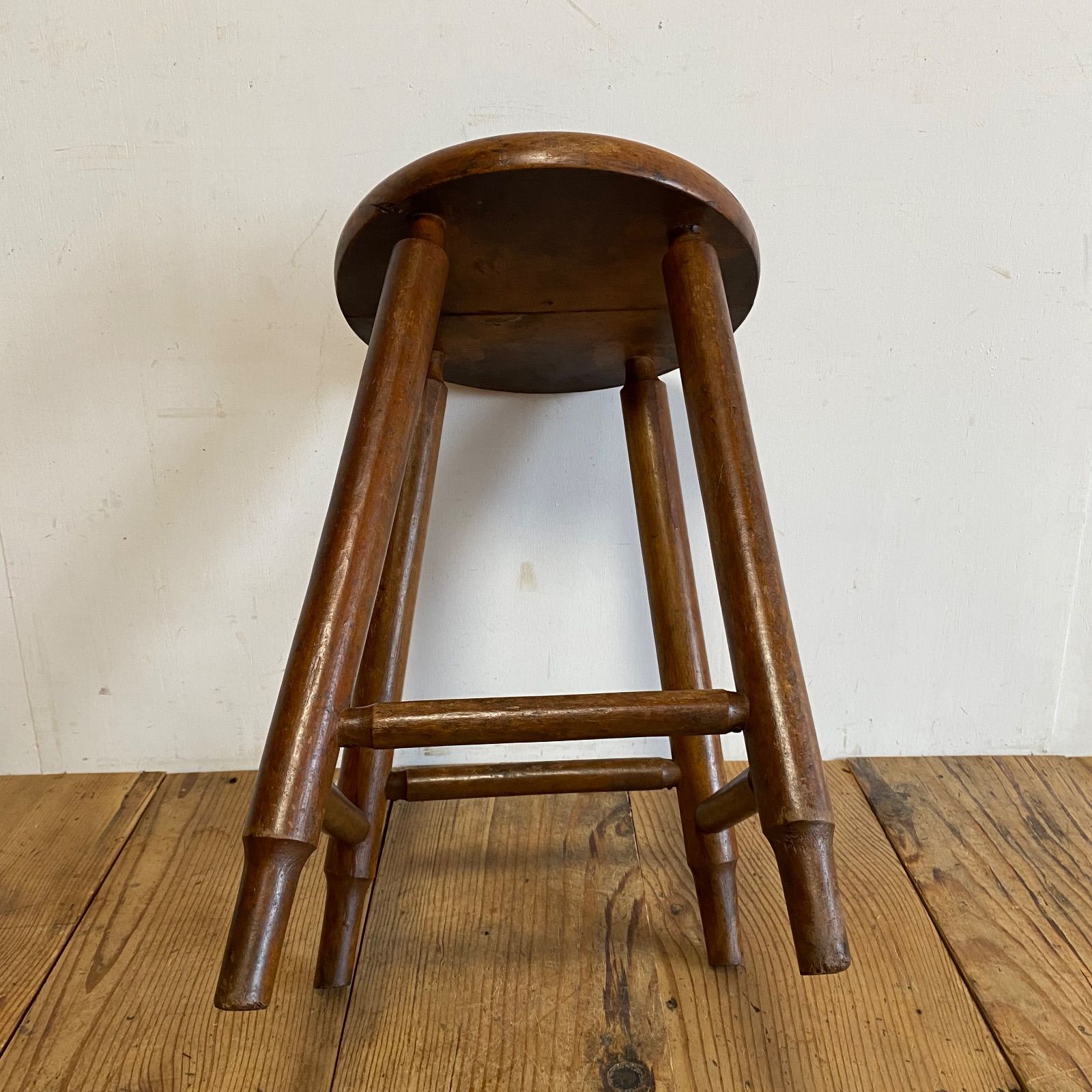 アンティーク 木製 丸スツール 古家具 花台 チェア 椅子 y370 - メルカリ