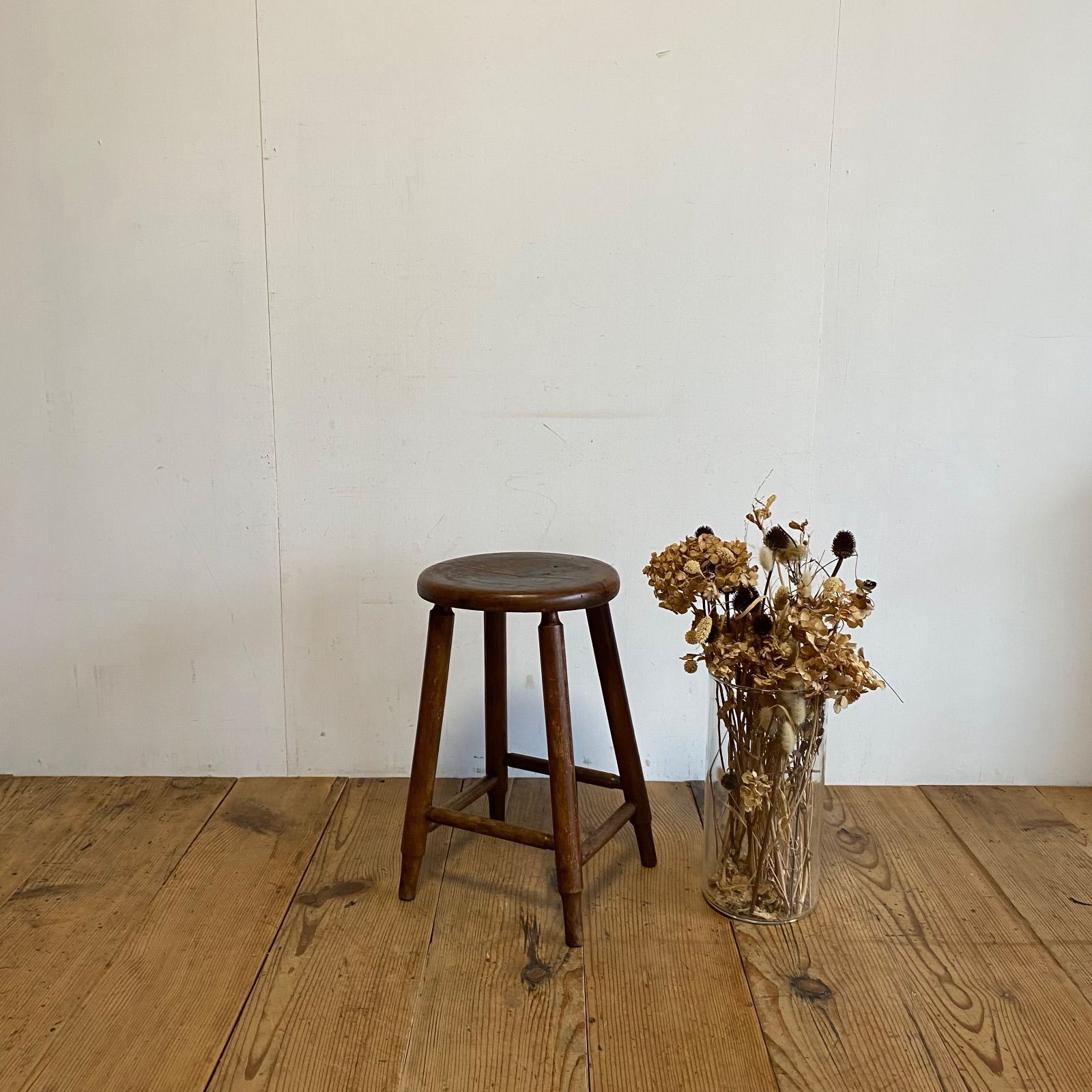 アンティーク 木製 丸スツール 古家具 花台 チェア 椅子 y370 - メルカリ