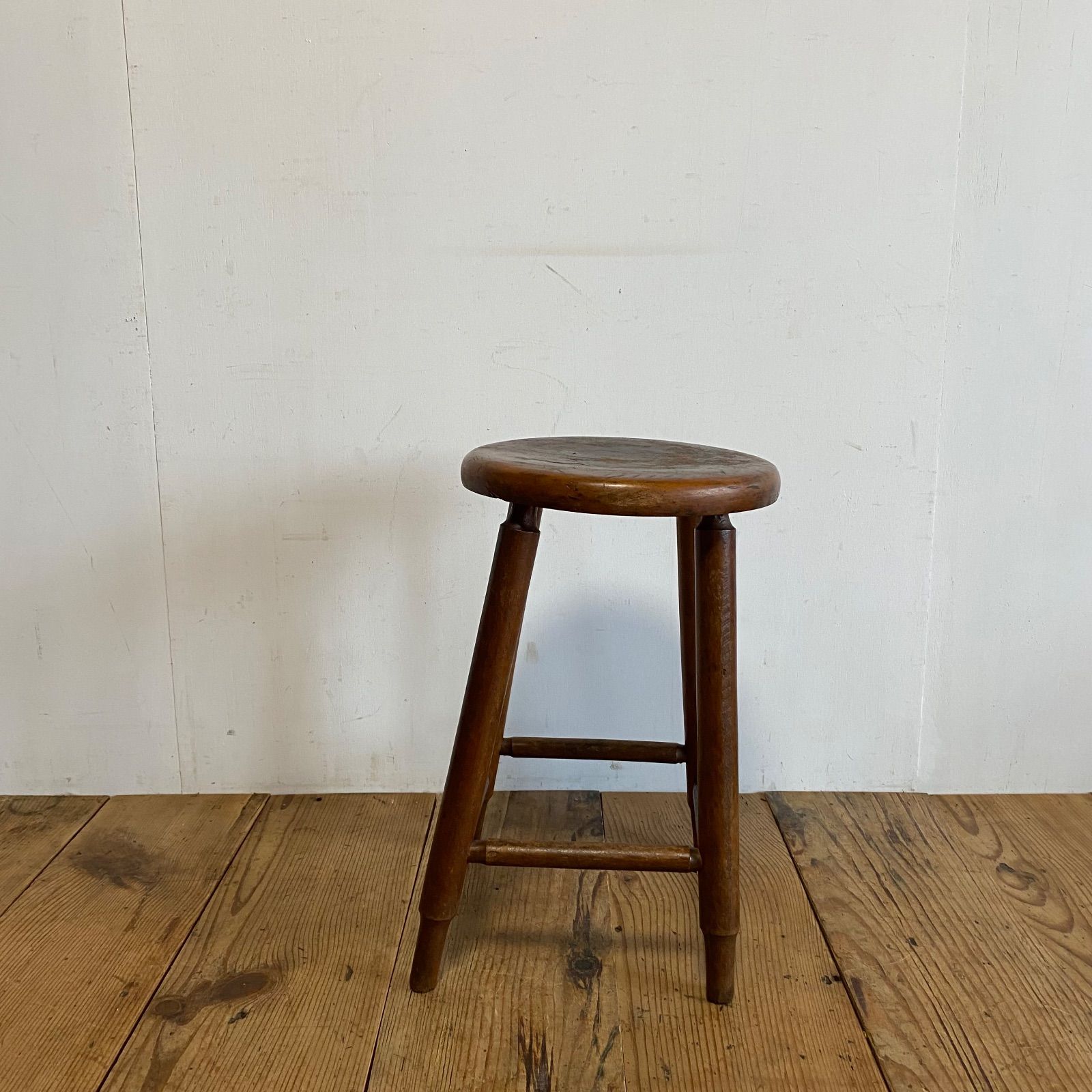アンティーク 木製 丸スツール 古家具 花台 チェア 椅子 y370 - メルカリ