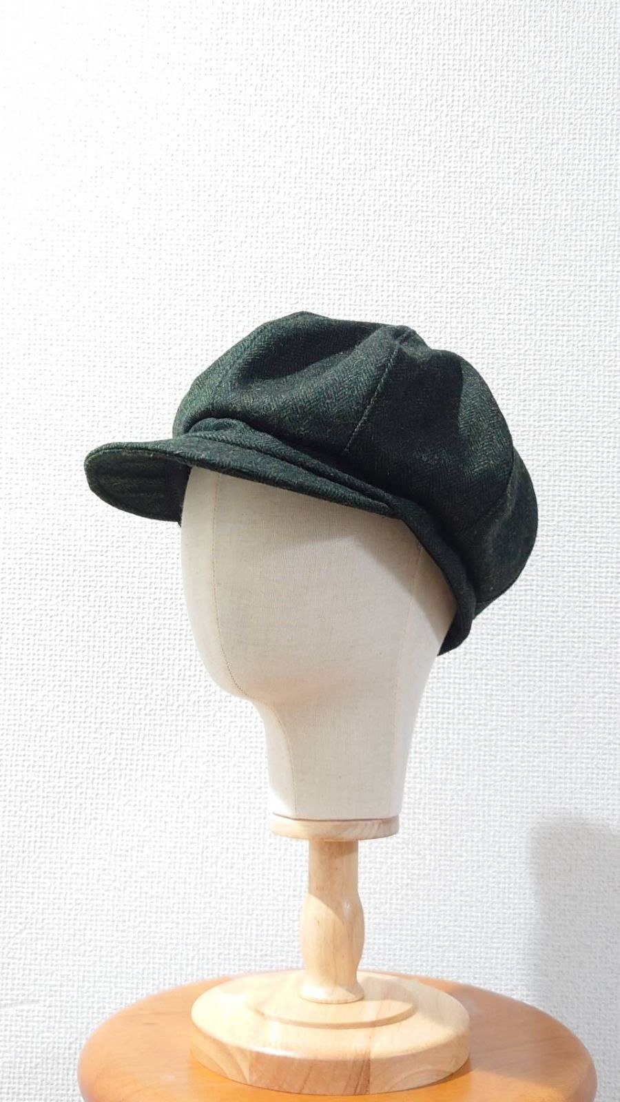 90’s Harris Tweed スコットランド製 ヘリンボーンキャスケット