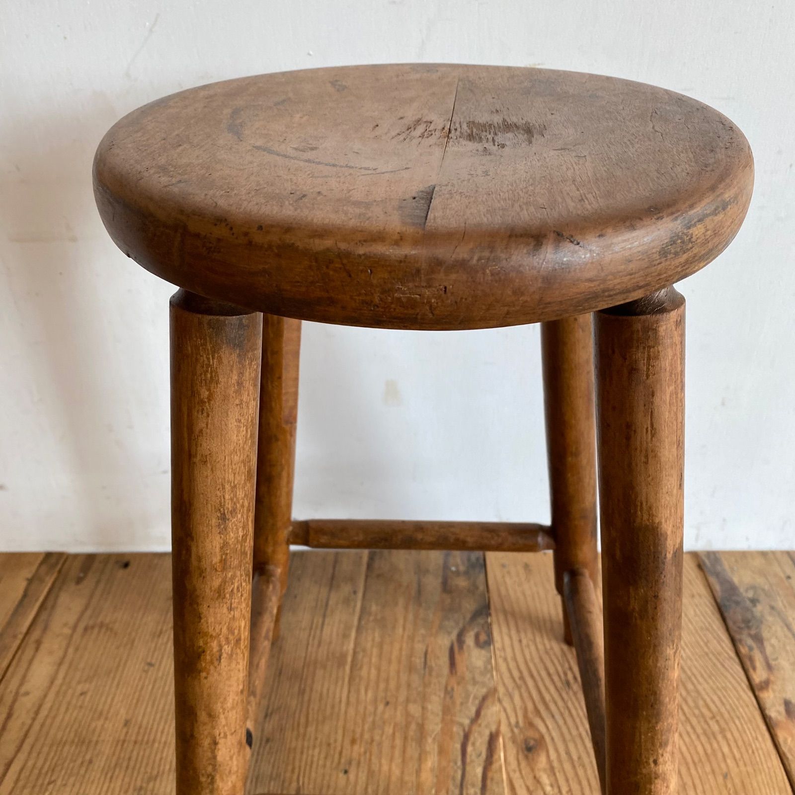 アンティーク 木製 丸スツール 古家具 花台 チェア 椅子 y373 - メルカリ
