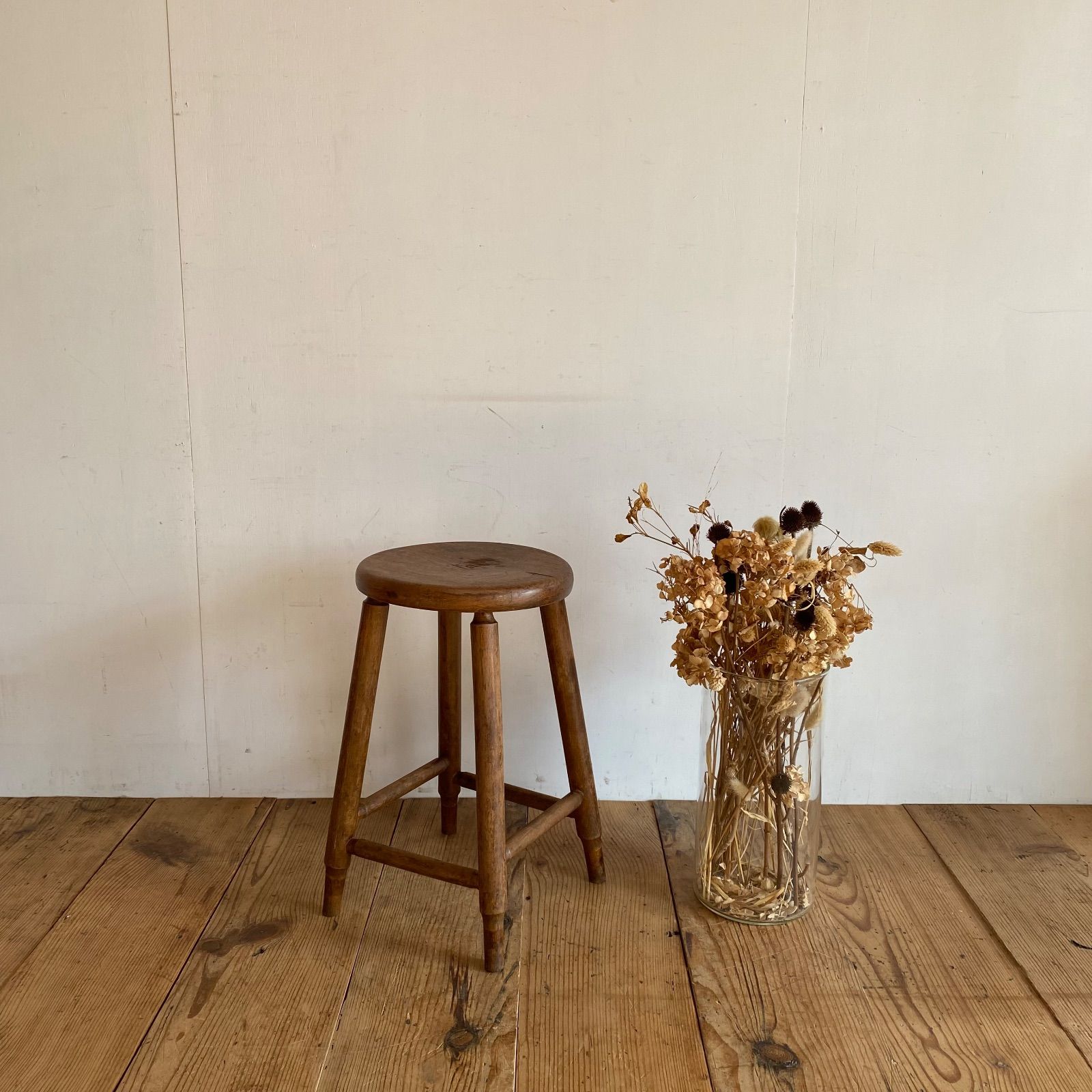 アンティーク 木製 丸スツール 古家具 花台 チェア 椅子 y373 - メルカリ