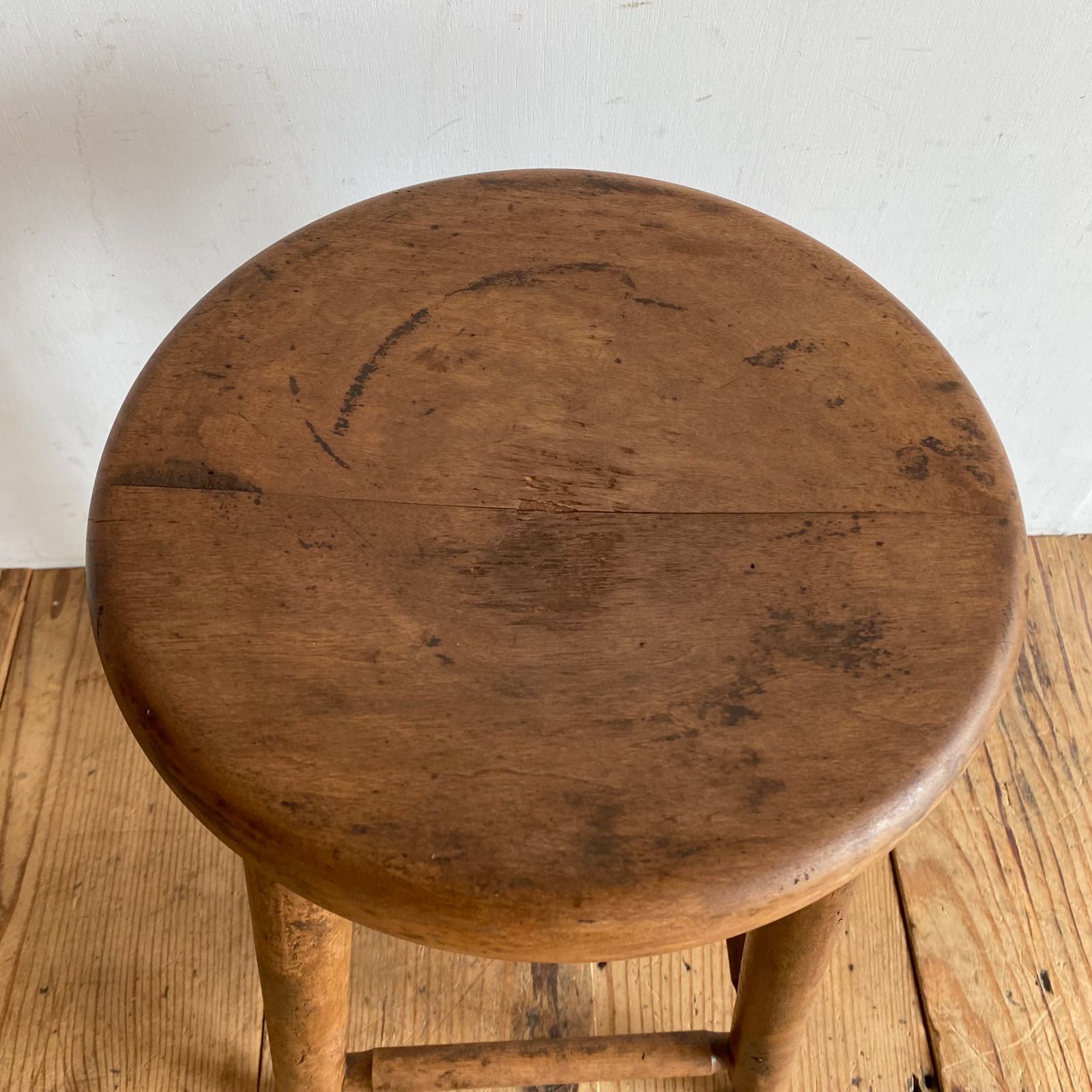アンティーク 木製 丸スツール 古家具 花台 チェア 椅子 y373 - メルカリ