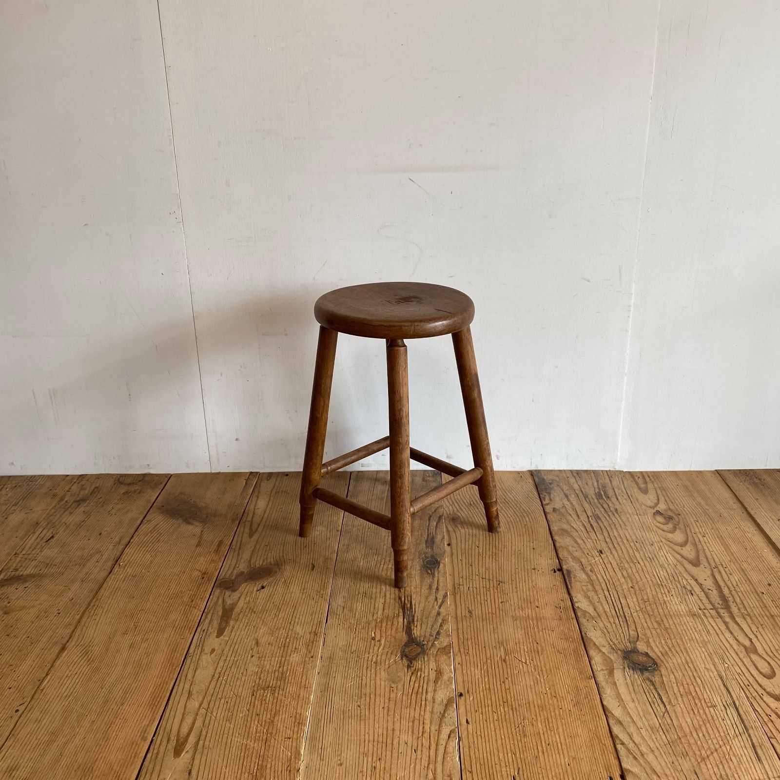 アンティーク 木製 丸スツール 古家具 花台 チェア 椅子 y373 - メルカリ