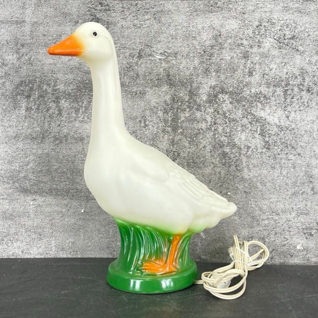 2026年最新アヒル 点灯OK アヒル ライト 【中古】昭和レトロ 照明 置物