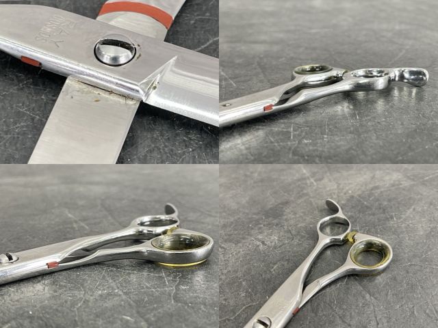 光 理容鋏 【中古】HIKARI RAY COSMOS 136 木箱付 ハサミ シザー レイ