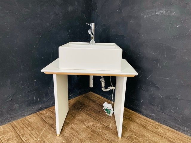 スカラベオ スクエア 手洗器 台付き 水栓 KVK 住宅設備 洗面ボウル 洗面器 515274