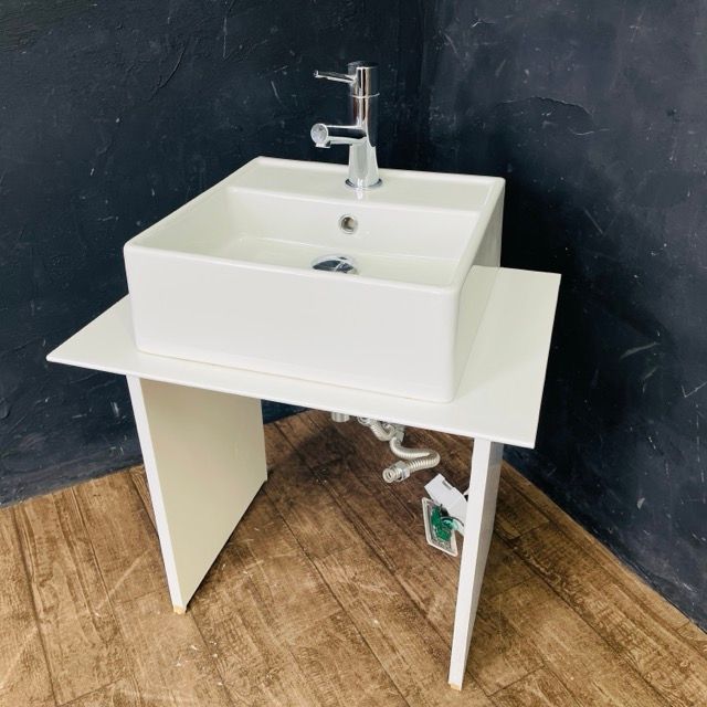 スカラベオ スクエア 手洗器 台付き 水栓 KVK 住宅設備 洗面ボウル 洗面器 515274