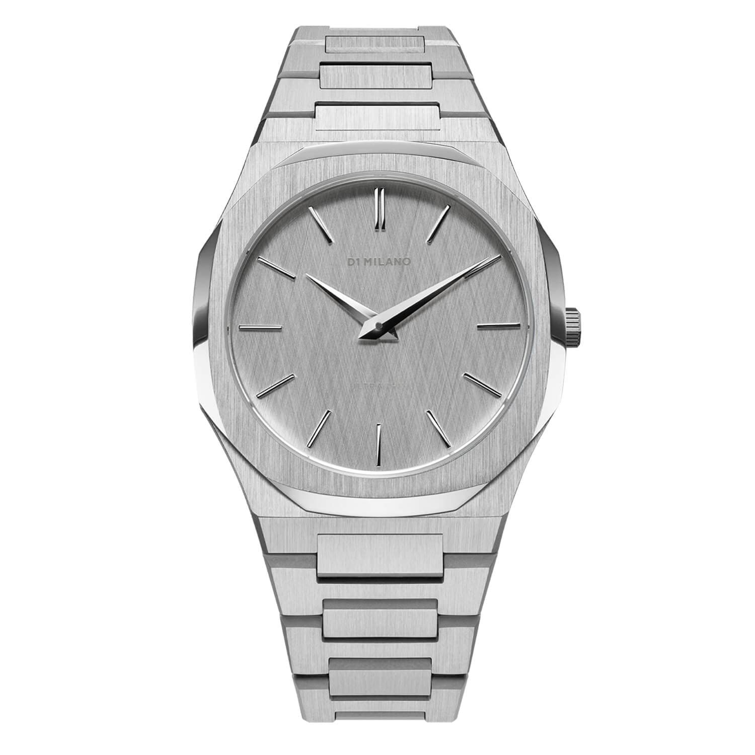 D 1 MILANO 1ミラノ 時計 腕時計 メンズ UTBJ 23 ULTRA THIN ウルトラ シン リネン 40ｍｍ ステンレス ベルト シルバー