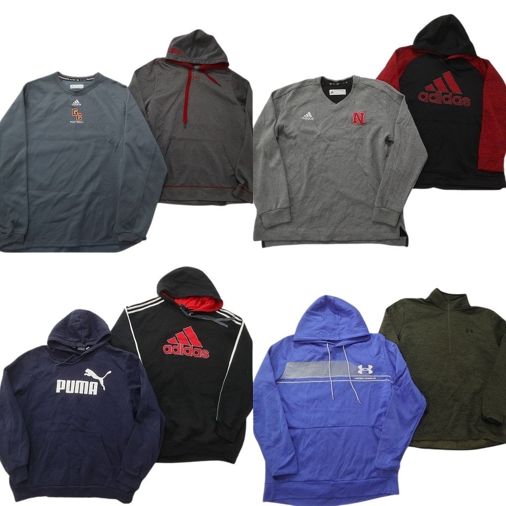 古着卸 スポーツブランドMIX スウェット セット メンズ XL プーマ アディダス アンダーアーマー フーディー ND 0512