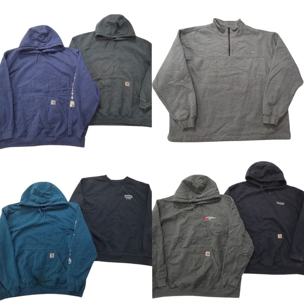 古着卸 カーハート スウェット セット メンズ 2 XL 3 フーディー クルーネック ワンポイント 古着 ND 0506