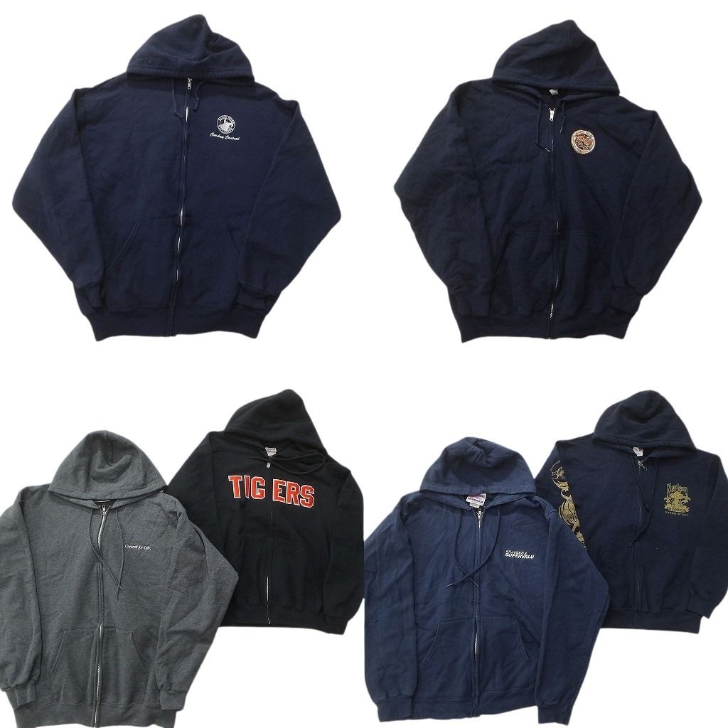 メンズ　フード付きトレーナー　古着　まとめ売り　M〜L 古着卸 まとめ売り カラー パーカー スウェット 8枚セット (メンズ M