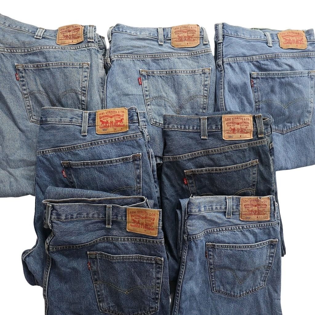 一着 約¥550‼️デニムまとめ売り 古着卸 まとめ売り リーバイス 550 デニム パンツ 7枚セット (メンズ