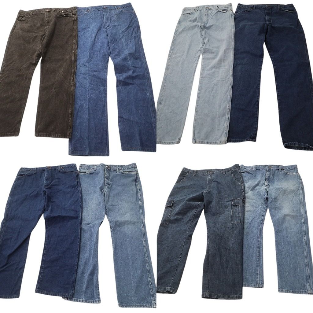 古着卸 まとめ売り Wrangler ラングラー デニム パンツ 8枚セット
