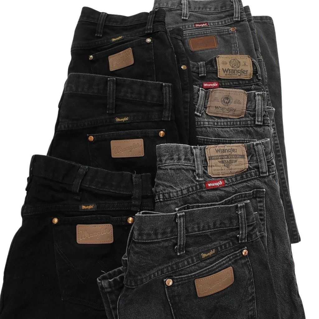 古着卸 まとめ売り Wrangler ラングラー ブラックデニム パンツ 8枚