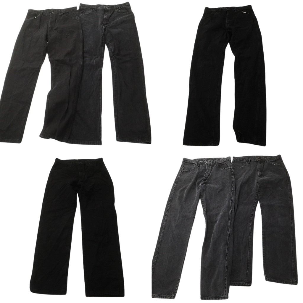 古着卸 RUSTLER ラスラー ブラックデニム パンツ セット メンズ 34 35 36 ストレート アメカジ 古着 ND 0773