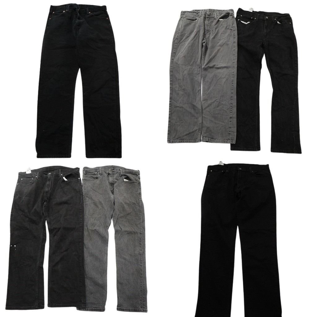 古着卸 リーバイス 品番MIX ブラックデニム パンツ セット メンズ 36 38 559 521 514 541 アメカジ 古着 ND 0663