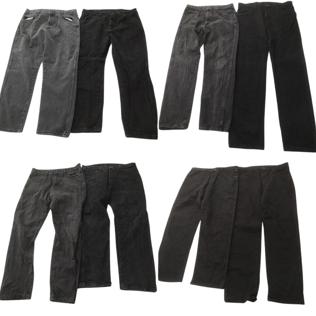 古着卸 RUSTLER ラスラー ブラックデニム パンツ セット メンズ 36 アメカジ ストレート 古着 ND 0764