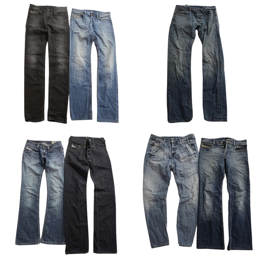古着卸 ディーゼル DIESEL デニム パンツ セット メンズ 30 29 28 26 フェード フ ボタンフライ 古着 ND 0688