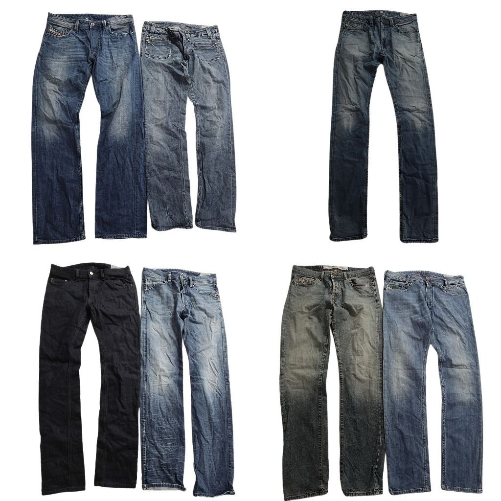 古着卸 ディーゼル DIESEL デニム パンツ セット メンズ 31 30 ブラック フェード 古着 ND 0687