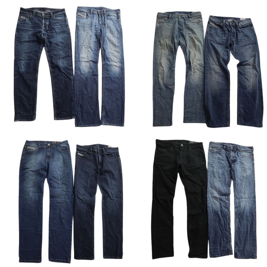 古着卸 ディーゼル DIESEL デニム パンツ セット メンズ 33 32 31 ブラック フェード 古着 ND 0686