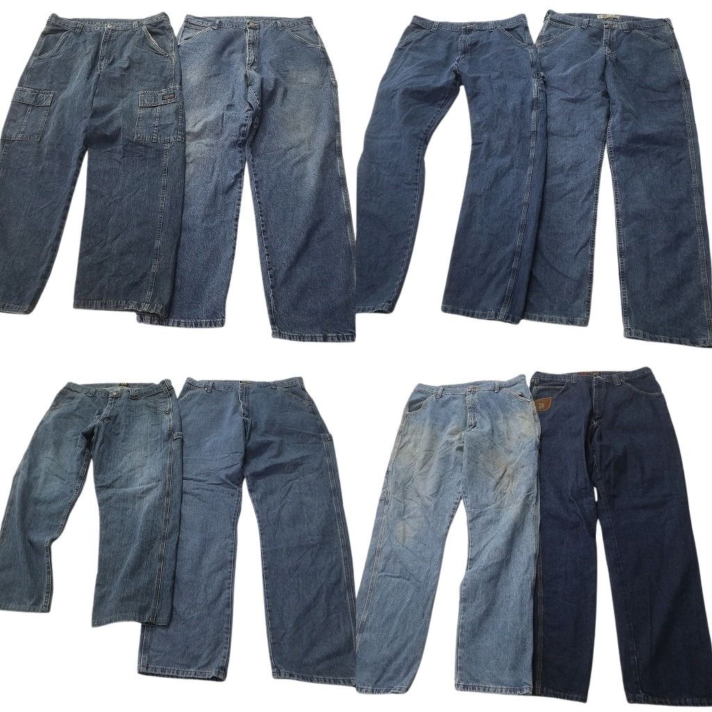 古着卸 デニム パンツ MIX セット メンズ 36 ラングラー ペインター カーゴ フェード ワーク 古着 ND 0714