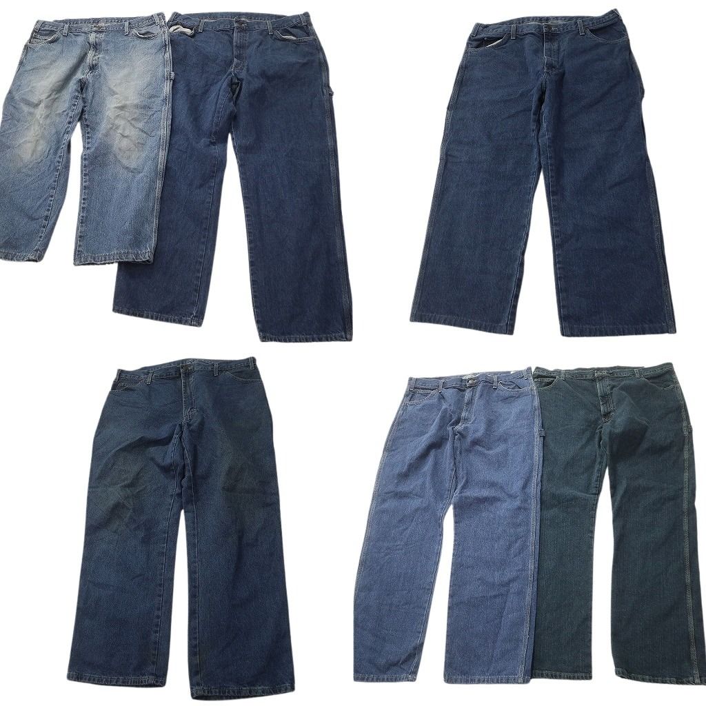 古着卸 ディッキーズ Dickies ペインターデニム パンツ セット メンズ 40 ワーク インディゴブルー フェード ND 0709