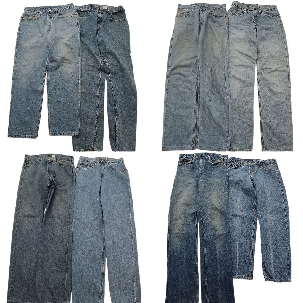 古着卸 リーバイス 紙タグ デニム パンツ セット メンズ 34 33 32 31 550 560 505 501 インディゴブルー ND 0729