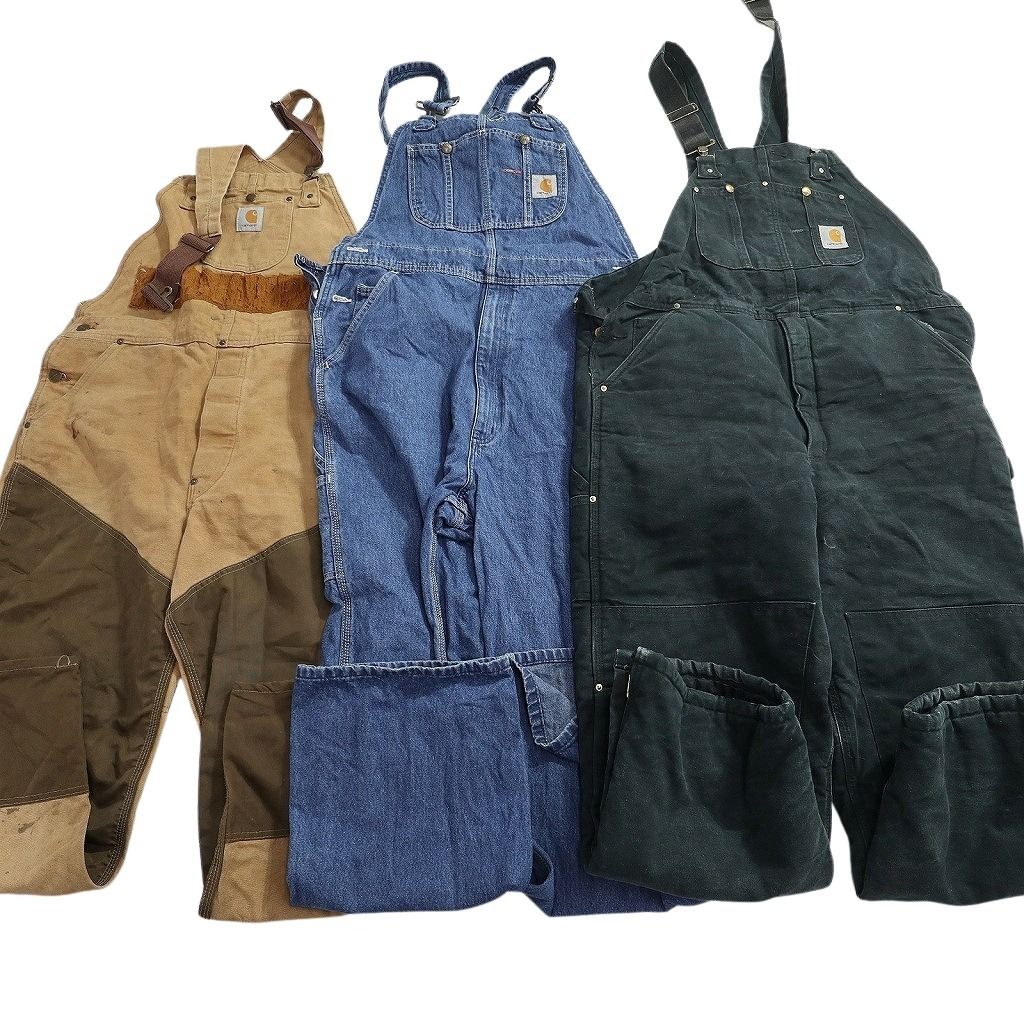 古着卸 カーハート オーバーオール セット メンズ 38 40 デニム ダック地 ハンティング 古着 ND 0784