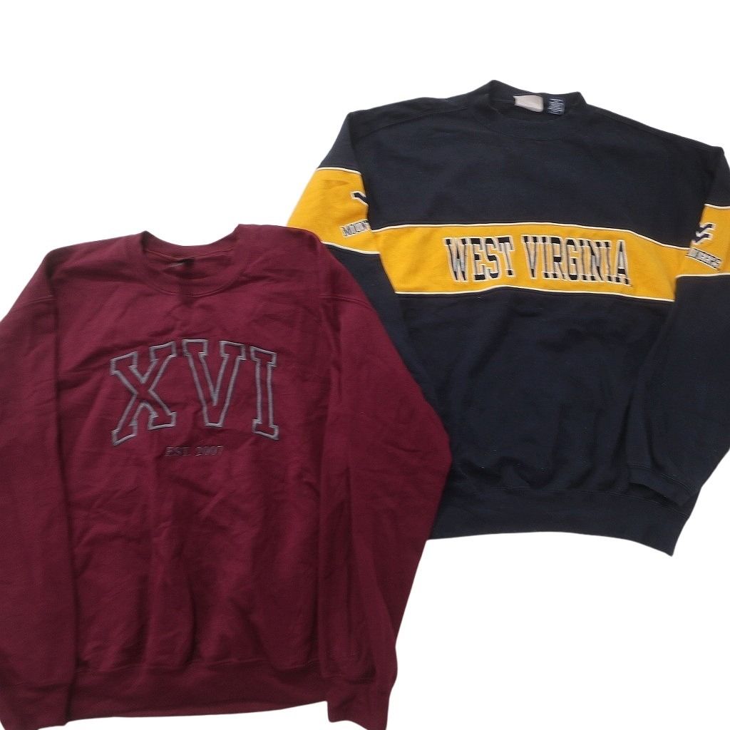 古着卸 まとめ売り カラー スウェット 8枚セット (メンズ L ) カレッジ