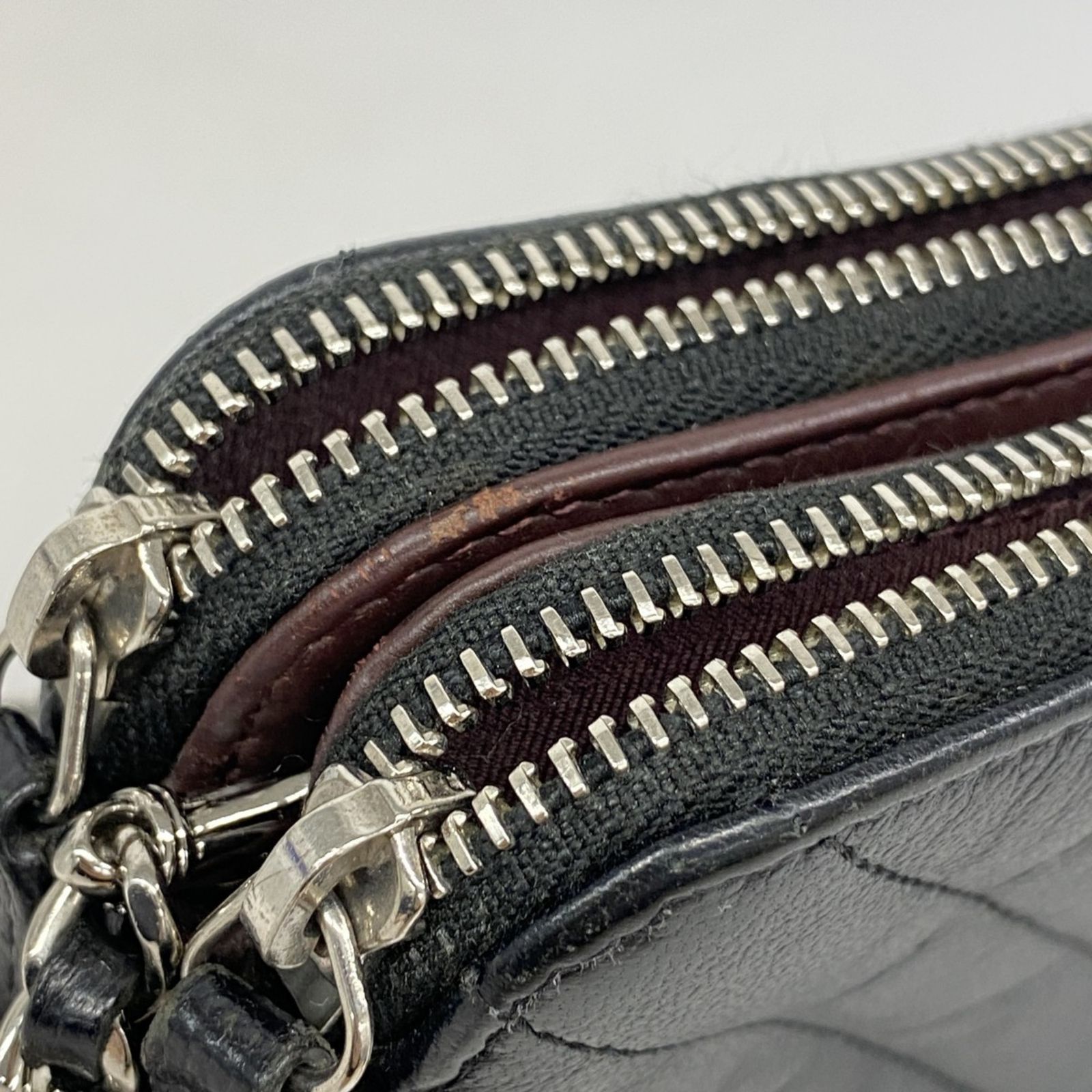  シャネル Chanel 財布 ショルダーウォレット Vステッチ チェーンショルダー キャビアスキン ブラック レディース その他 折り財布