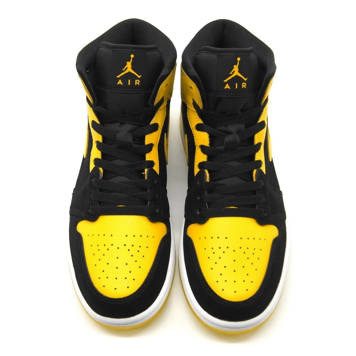 ナイキ AIR JORDAN 1 MID SE LOVE BLACK VARSITY MAIZE-WHITE hj 6654-071 エアジョーダン ミッド ブラック ホワイト バーシティメイズ 26.0 cm
