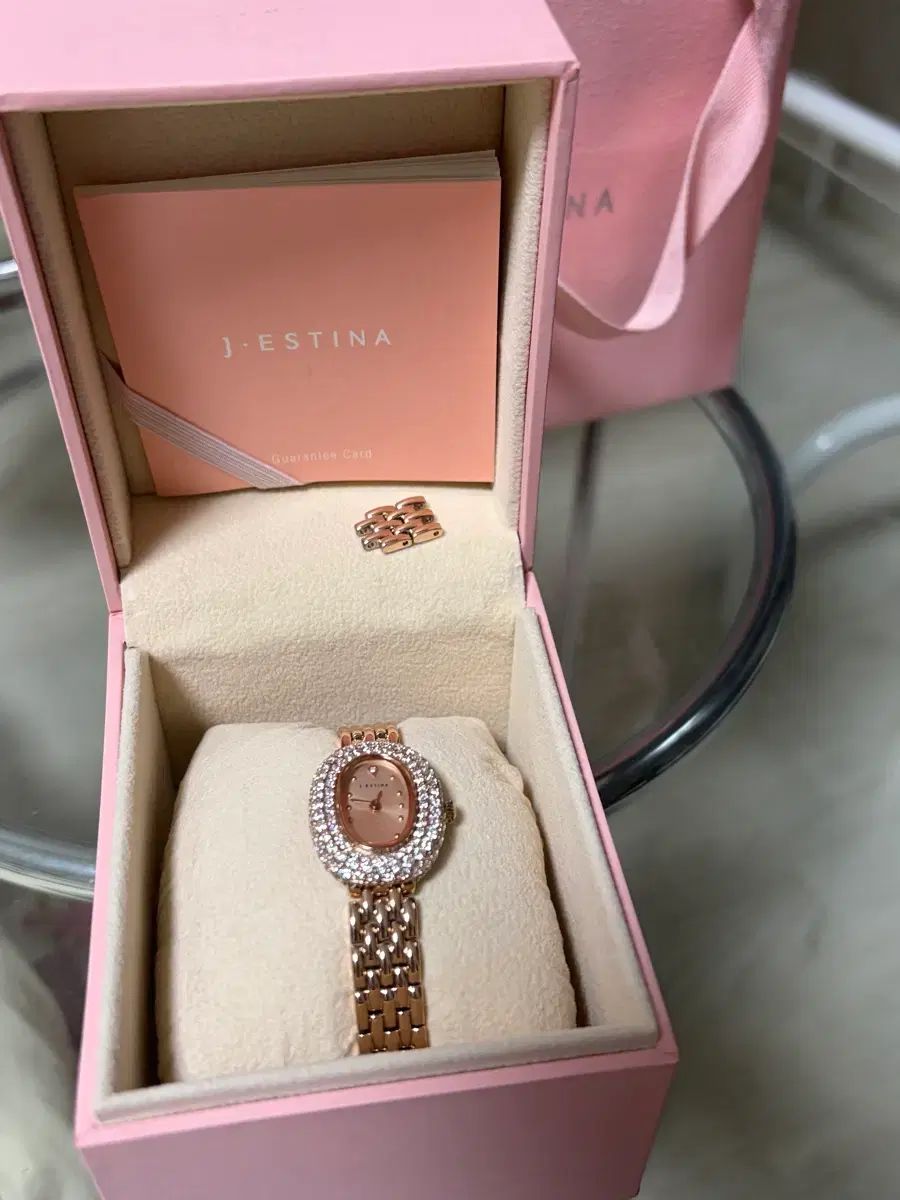 J.ESTINA メタル ローズゴールド カクテルウォッチ