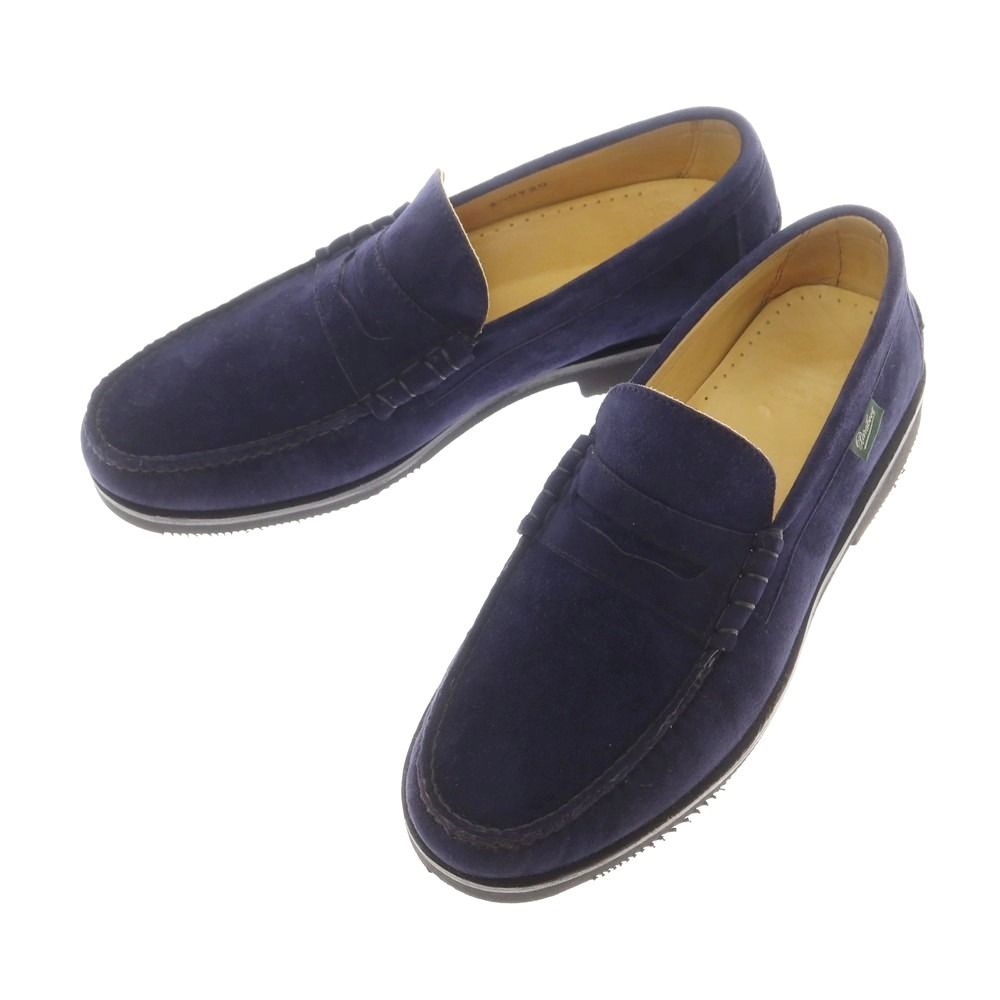 パラブーツ Paraboot スエード ローファー ネイビー サイズ6 1 2 メンズ