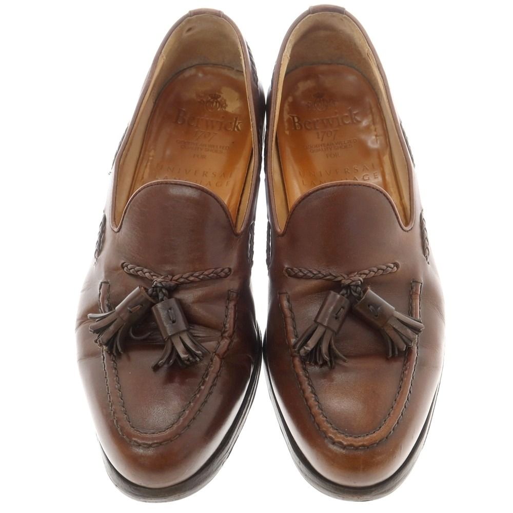 中古】バーウィック BERWICK タッセル ローファー ブラウン【サイズ7 1