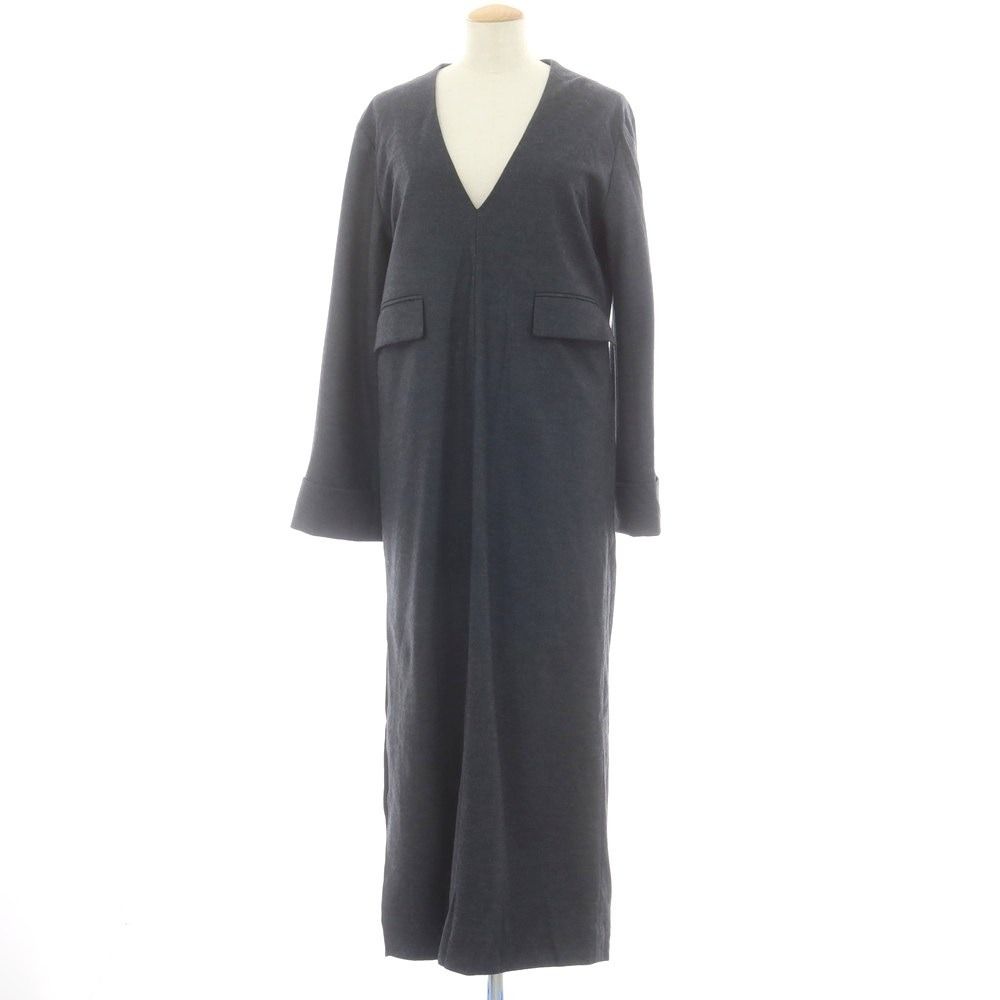 クラネ CLANE ウール ロングワンピース グレー サイズ2 レディース