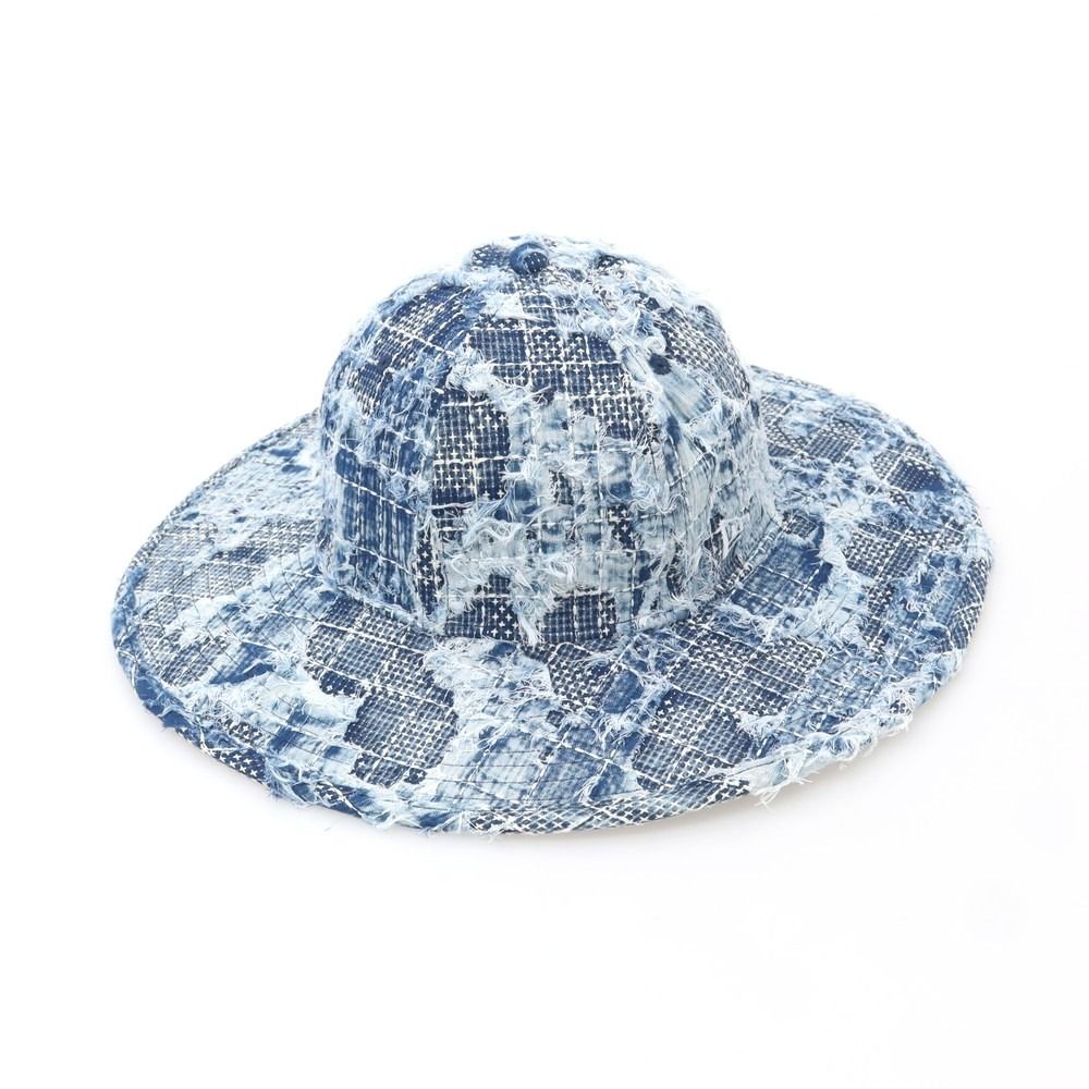 ファンダメンタル FDMTL × ERA 春夏 コットン ハット ブルー サイズ7 3 8 メンズ